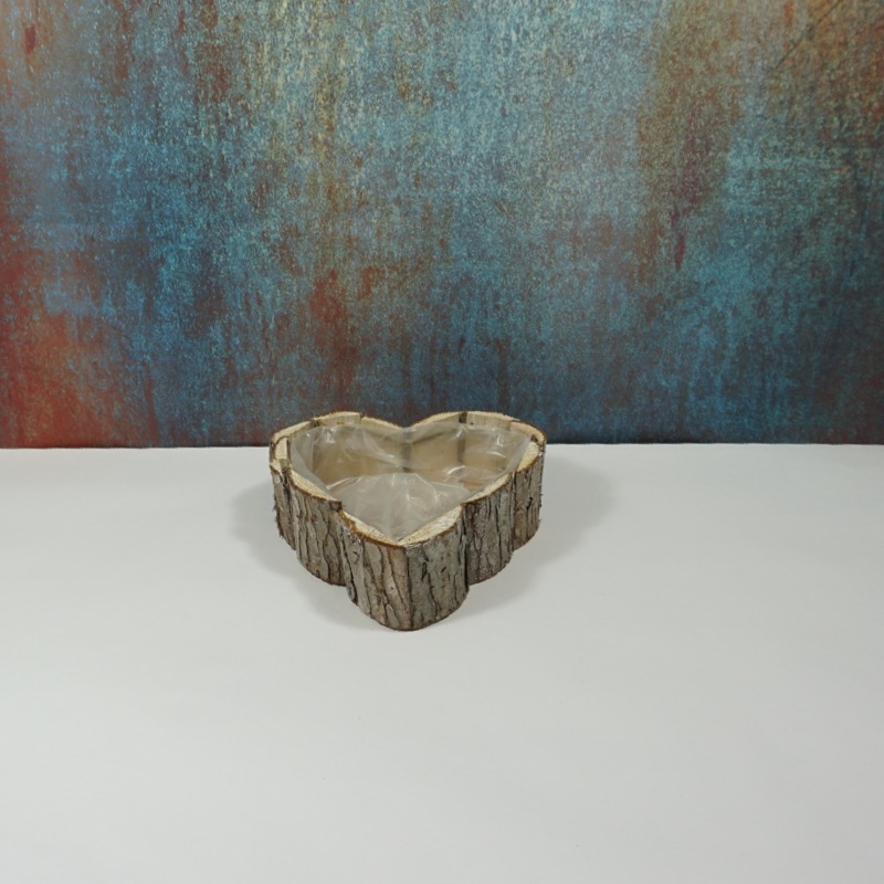 bepflanzbares Herz aus Rinde (20x19cm)