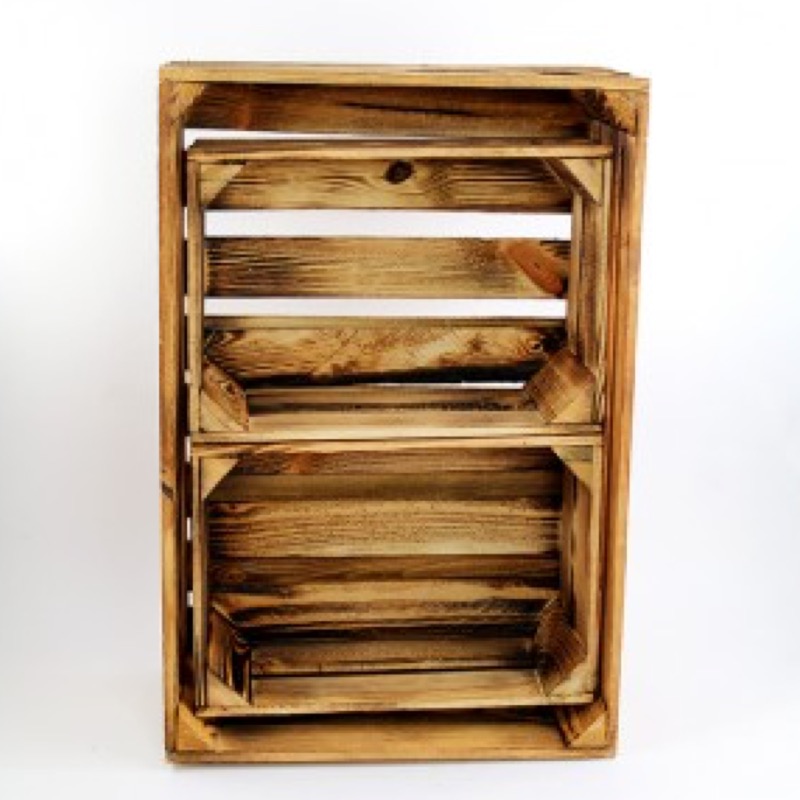 dreiteiliges Holzkistenset (60cm/37cm)