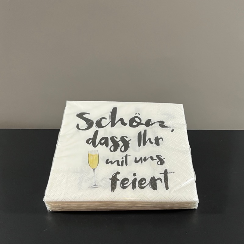 Papierservietten "Schön dass ihr mit uns feiert"