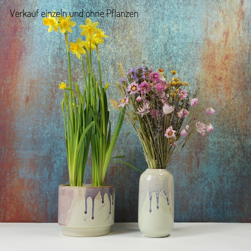 bunter Keramikübertopf (Ø13cm)