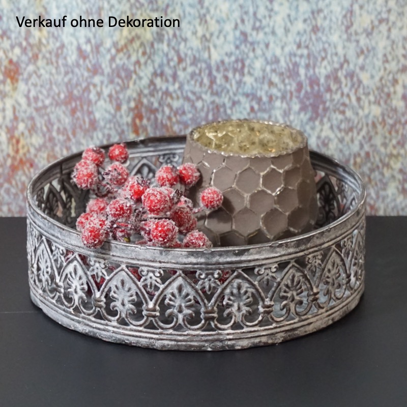 schönes Windlicht -Amaya- Taupe (8cm)