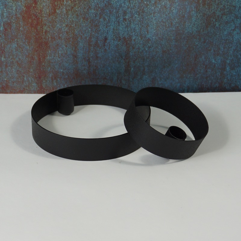 runder Metallkerzenhalter (2er Set, 10cm/16cm)