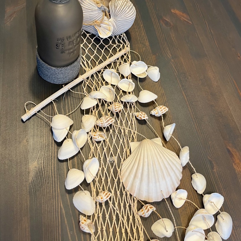 weißer Muschel Hänger (47cm)
