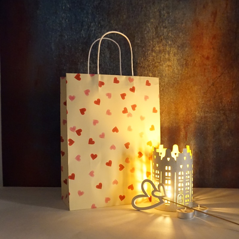 Valentinstagsset mit Windlicht in Antik-Optik