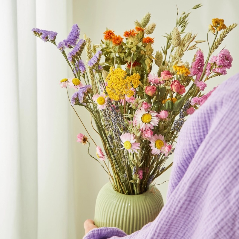 Strauß aus Trockenblumen - Feldstrauß mehrfarbig