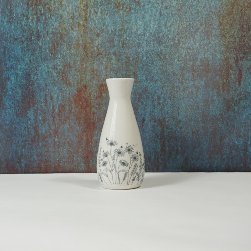 Tischvase mit Blumenmotiv