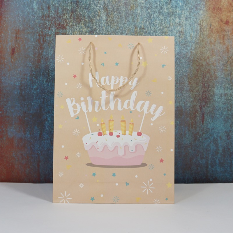 Happy Birthday Geschenktüte (Kuchen, 34cm)