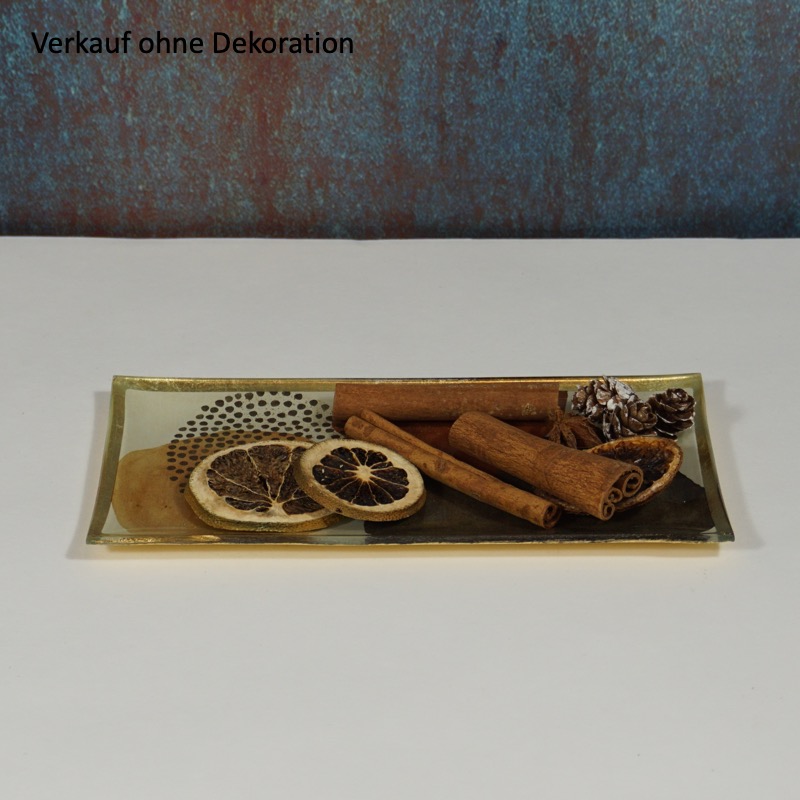bunter Teller aus Glas (21cm)