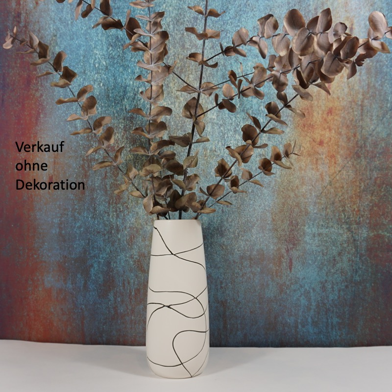 weiße Vase aus Keramik (25cm)
