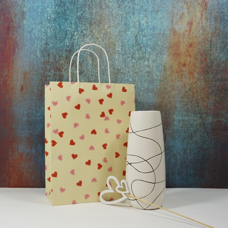 Geschenkset mit Vase und Herz