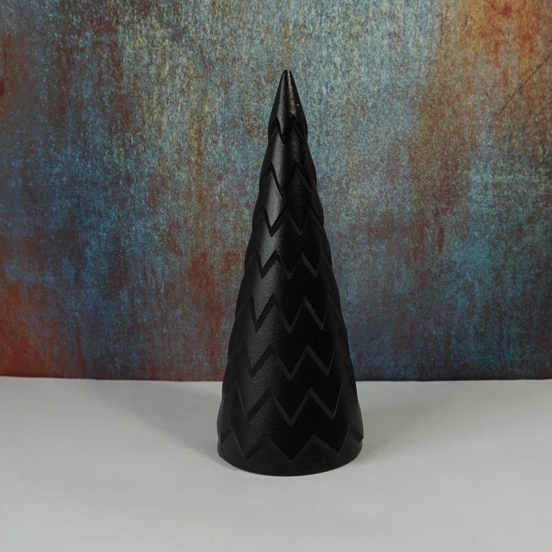 schwarze Tannenbaumfigur aus Holz (35cm)