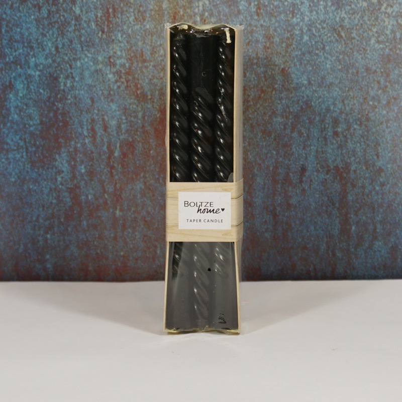 gedrehte Stabkerzen (schwarz)