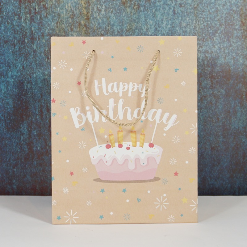 Happy Birthday Geschenktüte (Kuchen, 23cm)