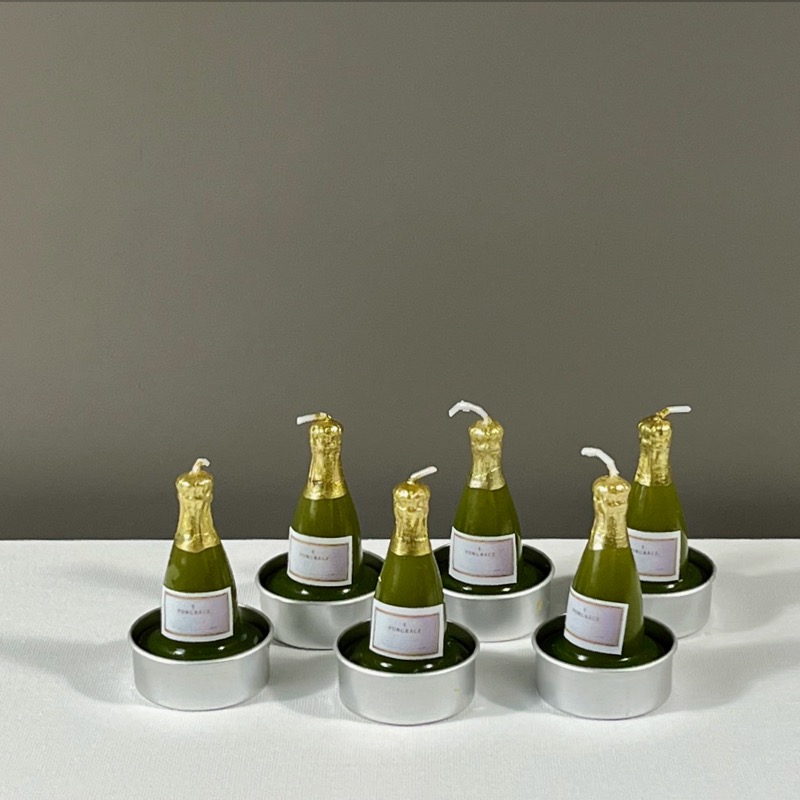Teelicht "Sektflasche" (6er Set)