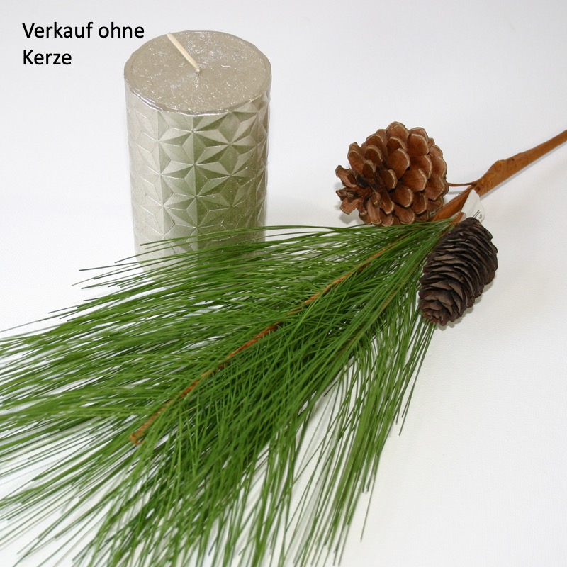 künstlicher Kiefernzweig mit Zapfen (62cm)