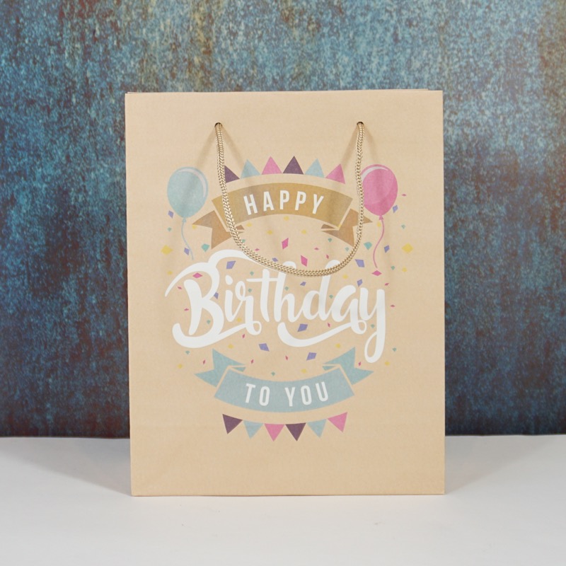 Happy Birthday Geschenktüte (Wimpel, 23cm)