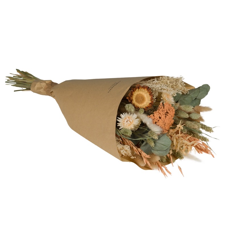 Strauß aus Trockenblumen - Feldstrauß Aprikose