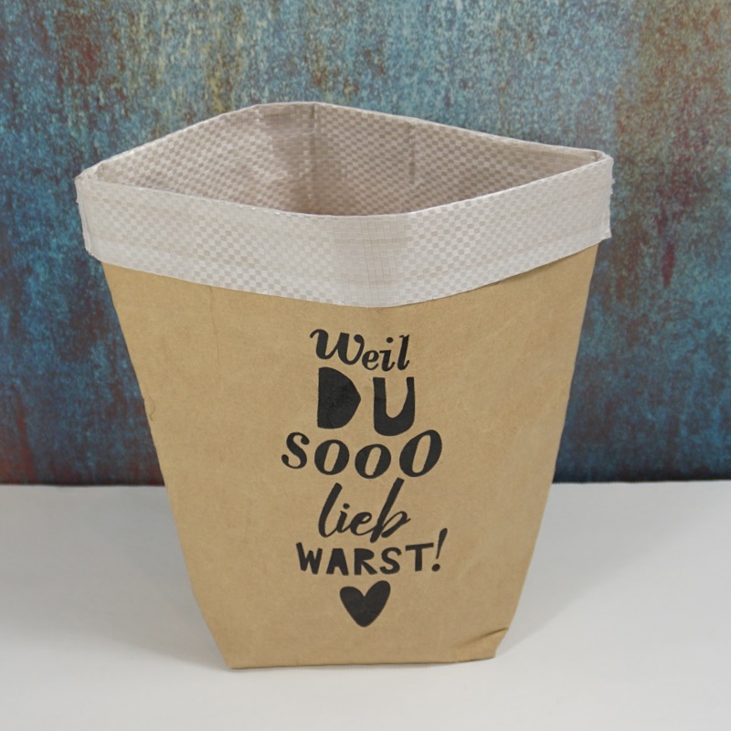 Papiertüte zum Bepflanzen (weil du so lieb warst, 26cm)