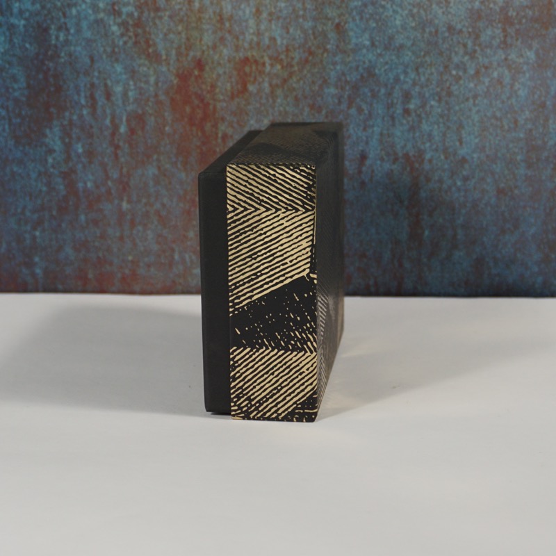 Geschenkbox schwarz gold klein