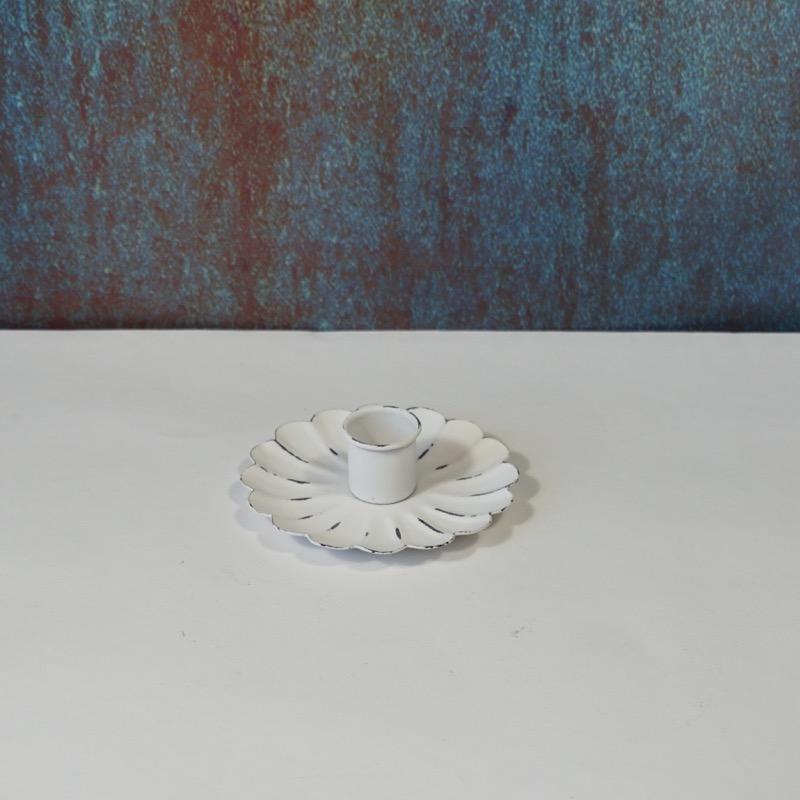 weißer Kerzenhalter -Quinn- (3cm)