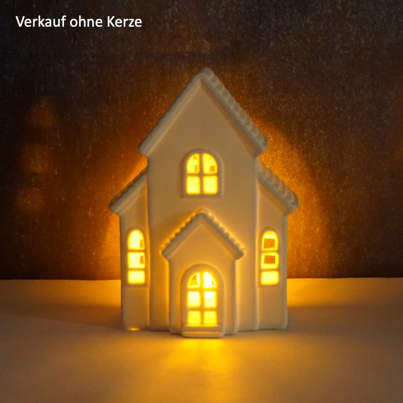 weißes Windlicht -Jönköping- (19cm)