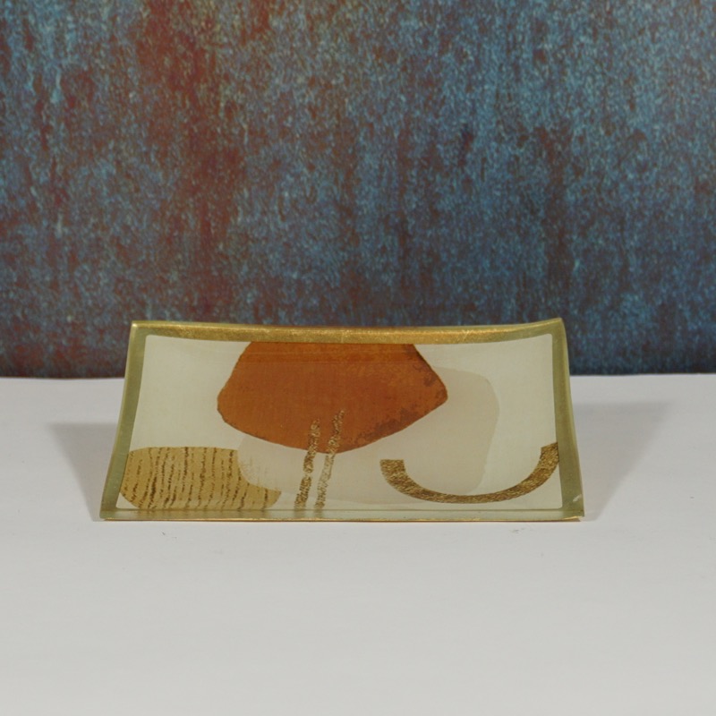 bunter Teller aus Glas (10cm)