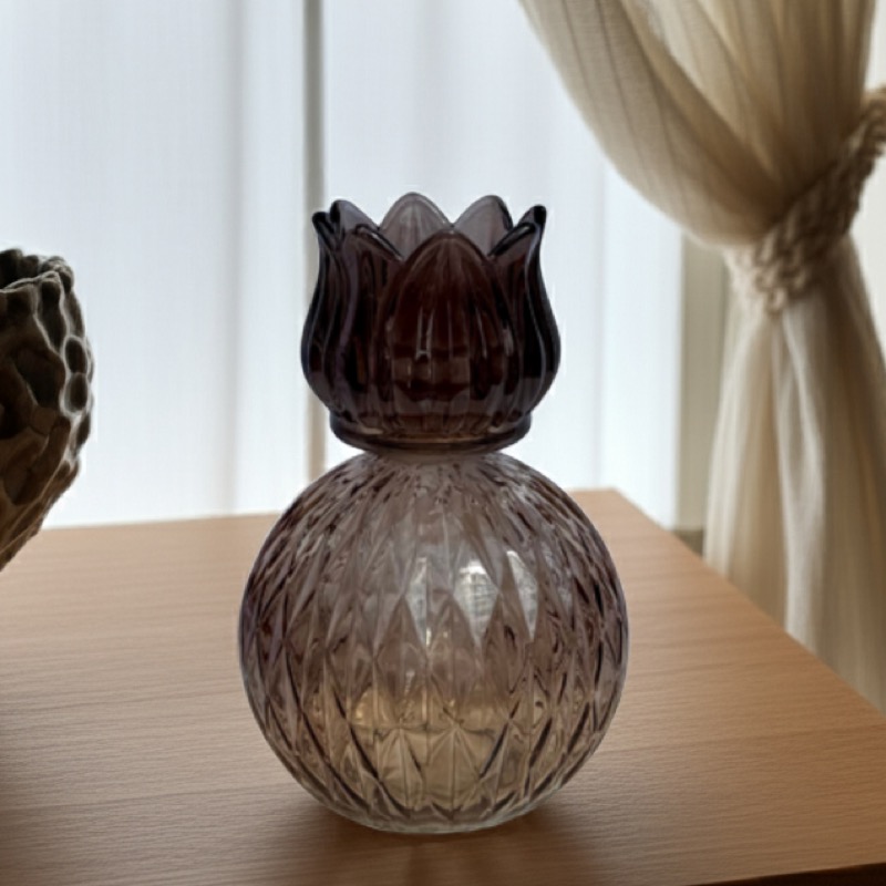 strukturierte Windlichter aus Glas