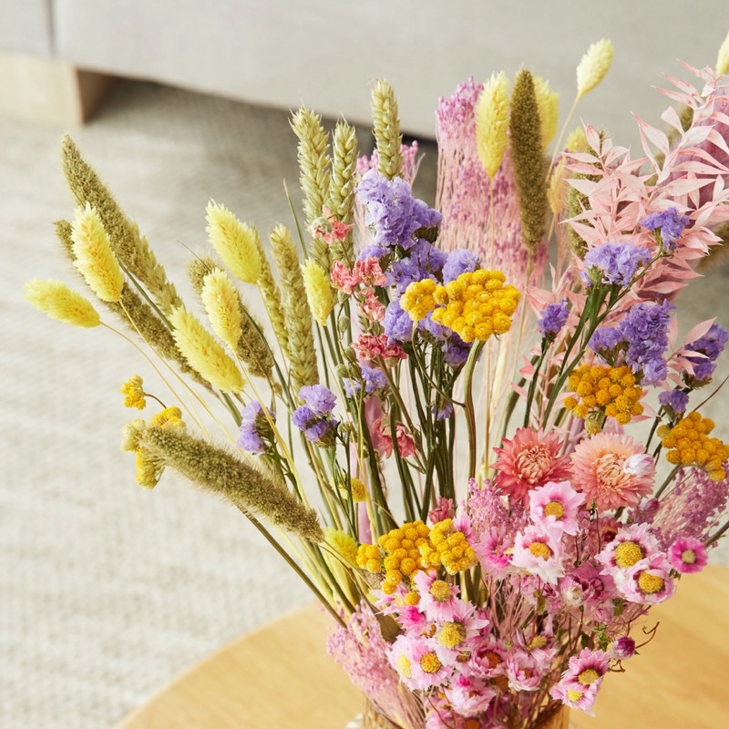 Strauß aus Trockenblumen - Feldstrauß Blütenflieder