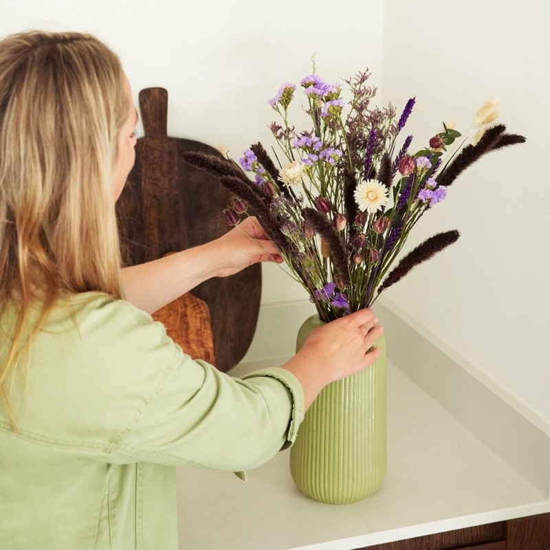 Strauß aus Trockenblumen - Feldstrauß violett