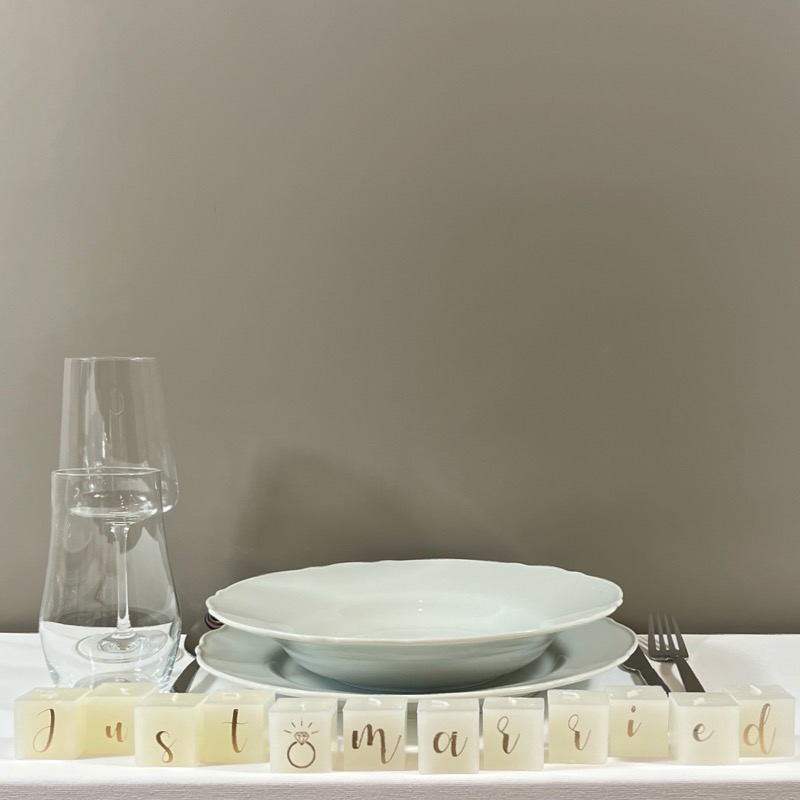 Kerzenblock "Just Married" (12er Set)
