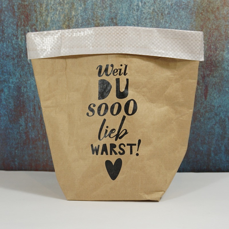 Papiertüte zum Bepflanzen (weil du so lieb warst, 26cm)
