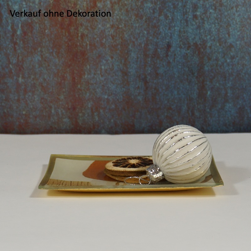 bunter Teller aus Glas (10cm)