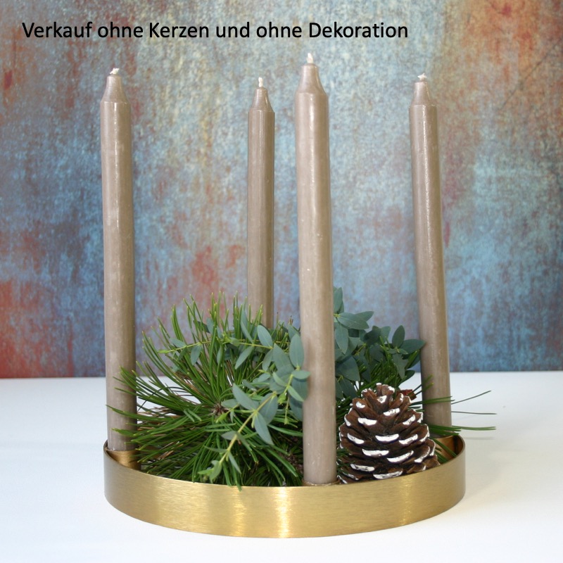 goldfarbener Adventskranz (Ø25cm)