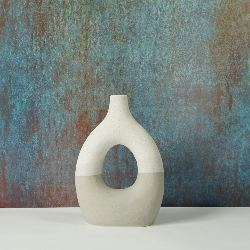 Vase aus Porzellan (bauchig, 19cm)