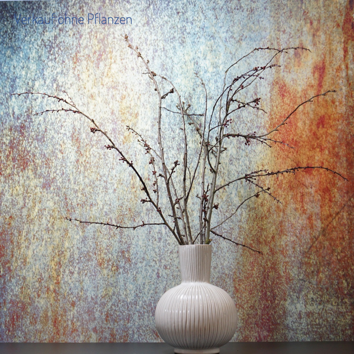 weiße Vase aus Keramik (21cm)