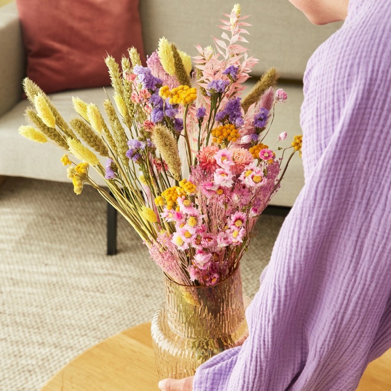 Strauß aus Trockenblumen - Feldstrauß Blütenflieder