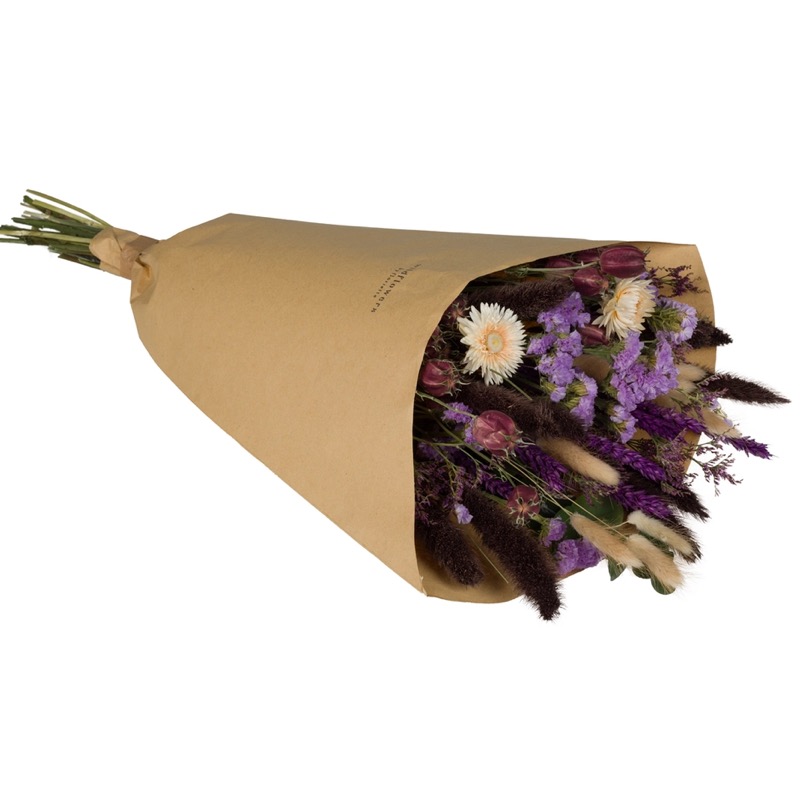 Strauß aus Trockenblumen - Feldstrauß violett