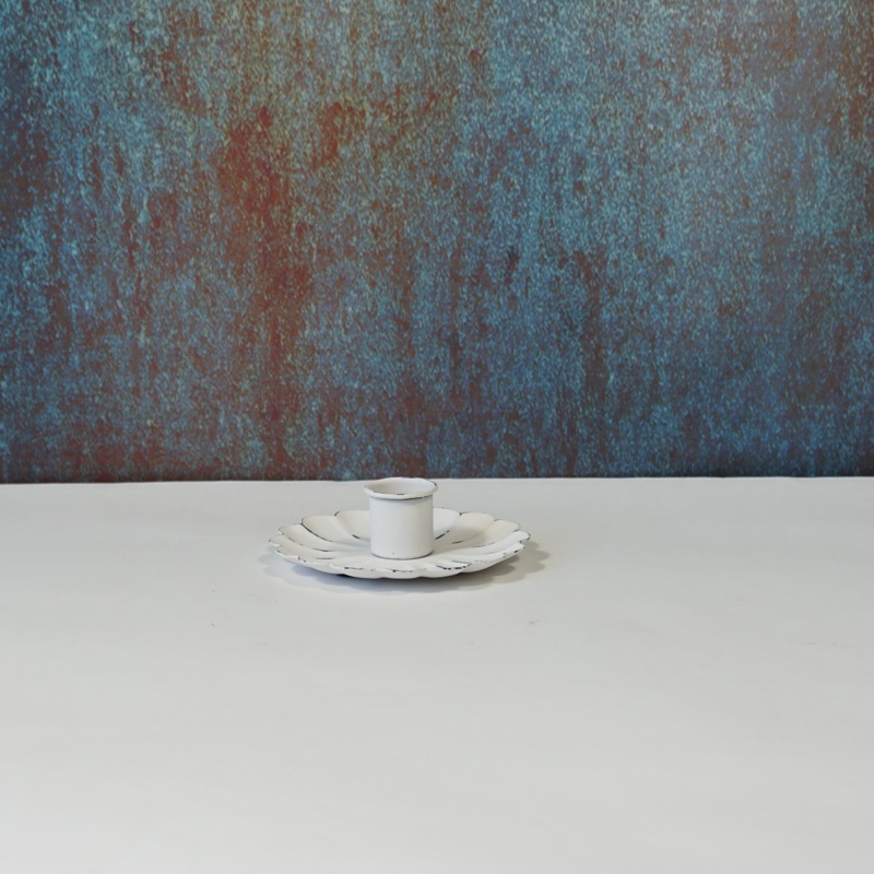 weißer Kerzenhalter -Quinn- (3cm)