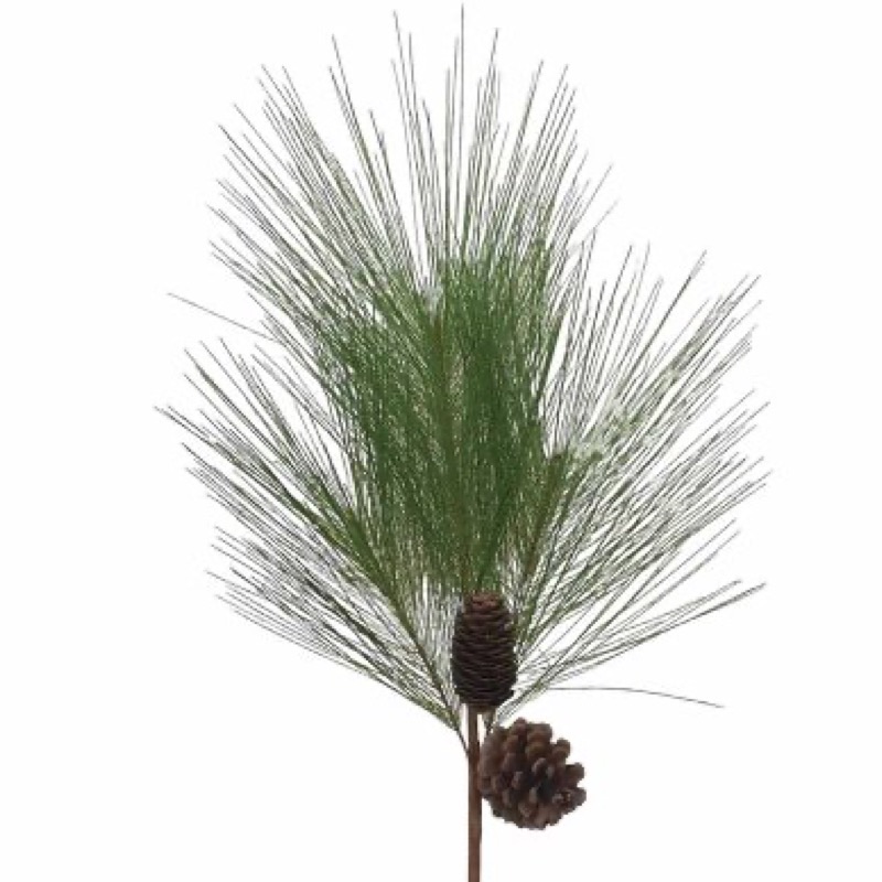 künstlicher Kiefernzweig mit Zapfen (62cm)
