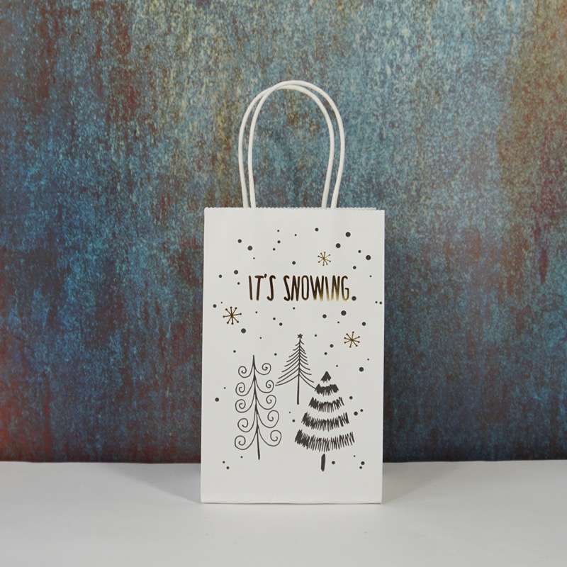 winterliche Geschenktüte (Baum, 21cm)