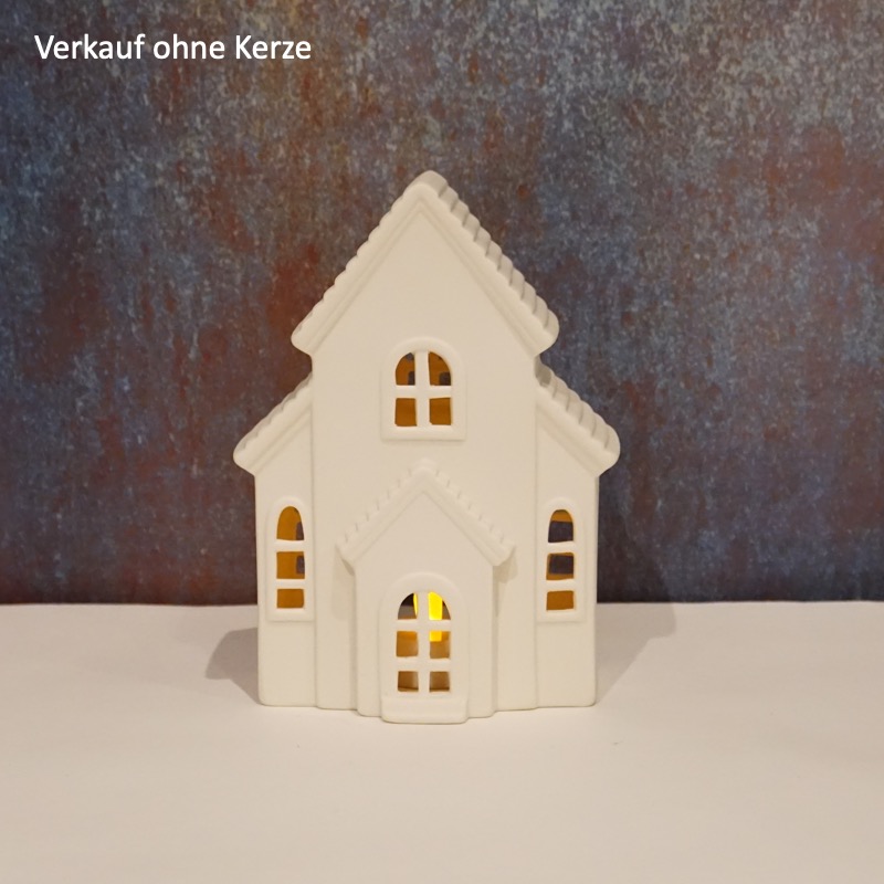 weißes Windlicht -Jönköping- (19cm)